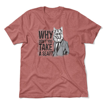Why Dont You Take A Seat Men/Unisex T-Shirt in Heather Mauve color